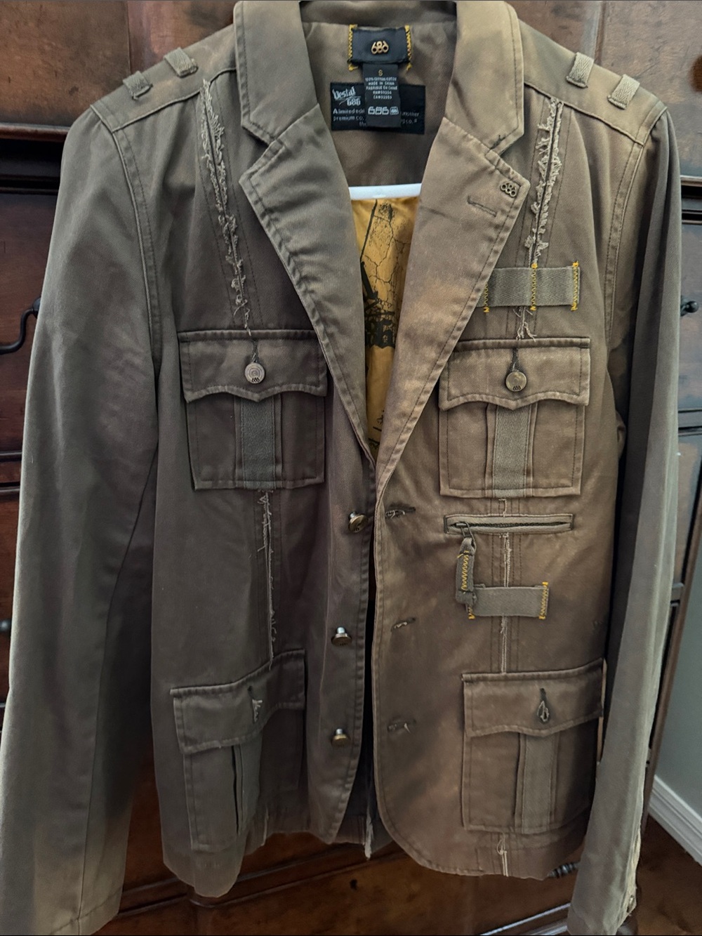 636 x Vestal collab Men's/woman’s Jacket with Distressed Details